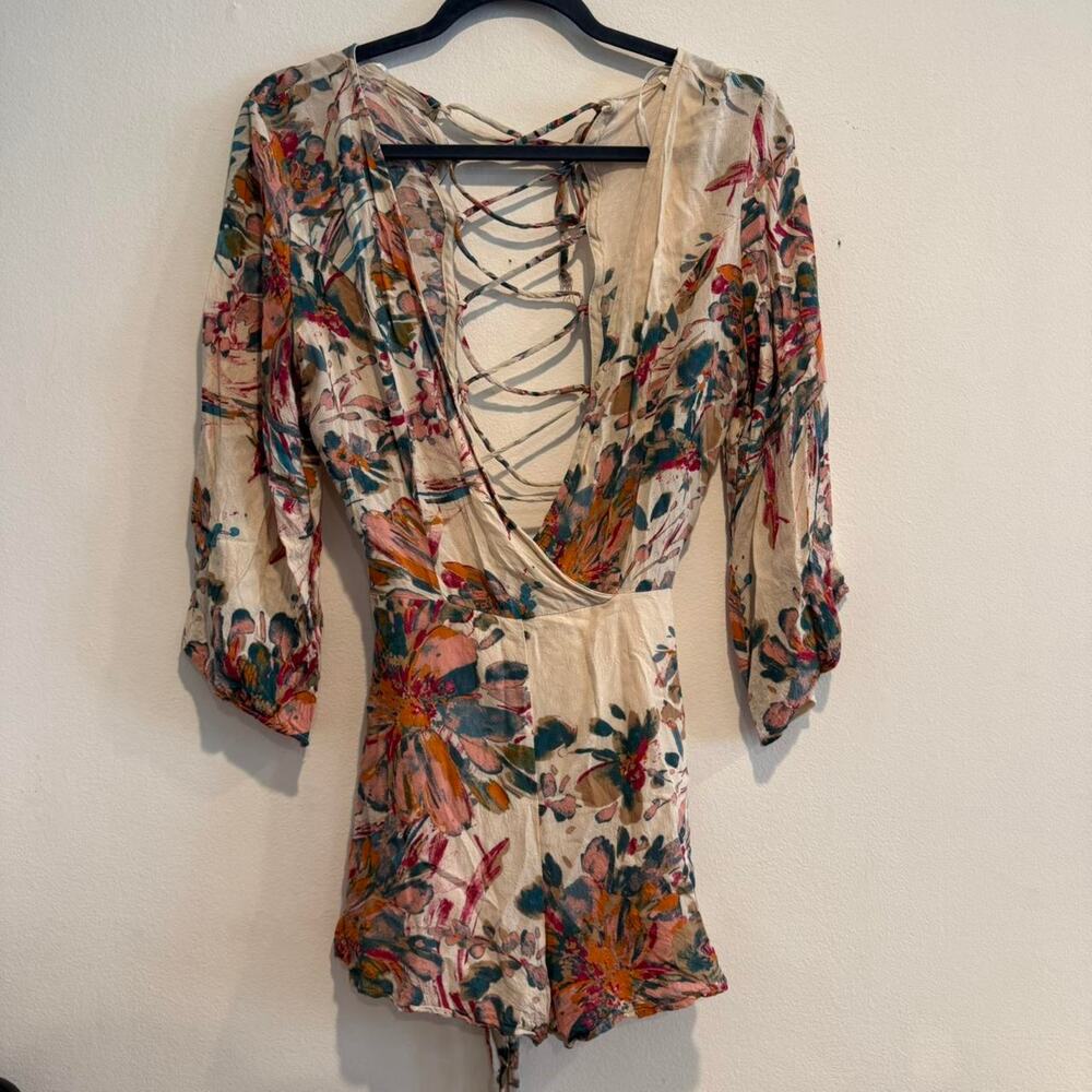 Gorgeous floral romper with lace